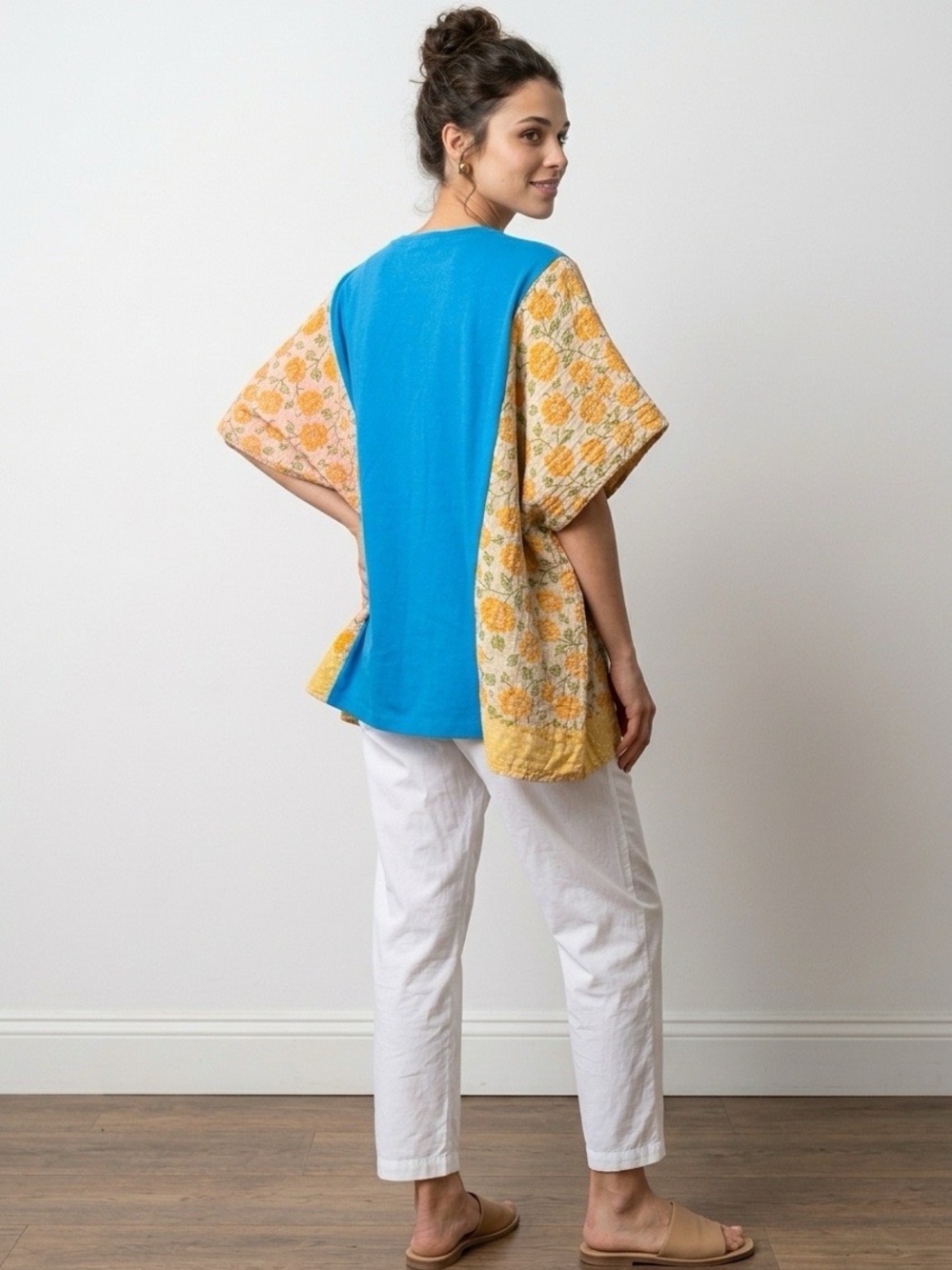 Handcrafted Upcycled Grateful Dead Kantha Tunic One Size - Picture 3 of 11